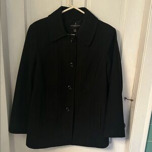 London Fog Women's Black Pea Coat